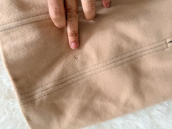 Next Beige Wool Blend Button Front Coat Size 8 Tan - Image 2