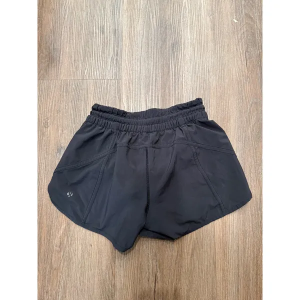 Lululemon Track That Mid-Rise Lined Short 4 Black Womens Size 4 Running Training - Image 3