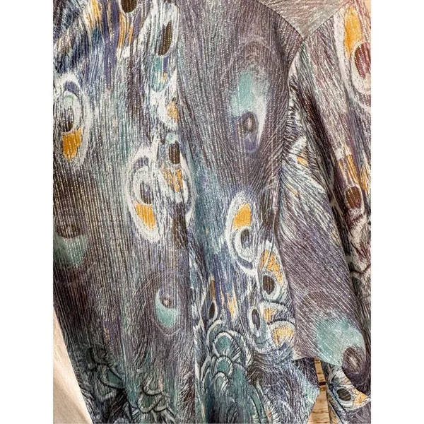 NWOT Savee Laguna Beach Women's Peacock Feather Mini Dress Multicolor Small - Image 10