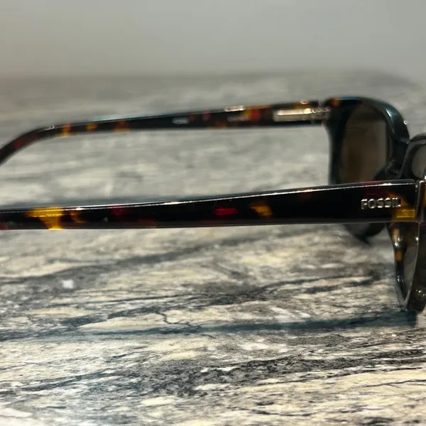 Fossil Tortoise Shell Sunglasses with Fossil Case - Image 4