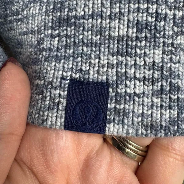 Lululemon Sweater Night Sea Blue Boxy Cotton Blend Size Medium - Image 4
