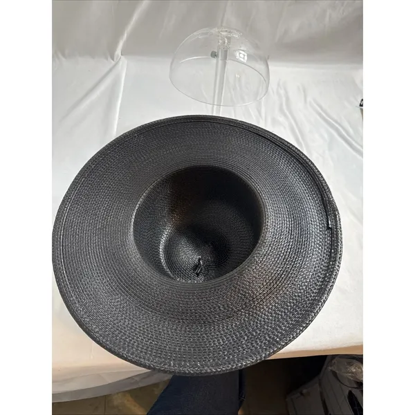 Nike Women's ROC Black Church Hat with Bow Size 6 1/2 Wide Brim - Image 6