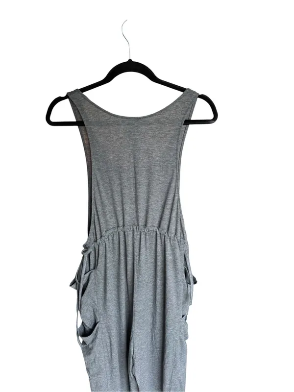 Halara - NWT Gray Sleeveless Drawstring Pocket Harem Jumpsuit Sz M - Image 7