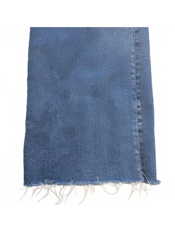 Kensie The Kaya High Rise Wide Leg Jeans blue raw frayed hem size 6 Casual - Image 7