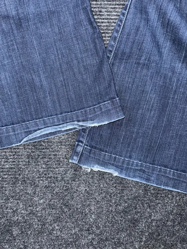 7 For All Mankind Dojo Low Rise Trouser Flare Leg Jeans 28 (30x30) USA Made flaw - Image 12