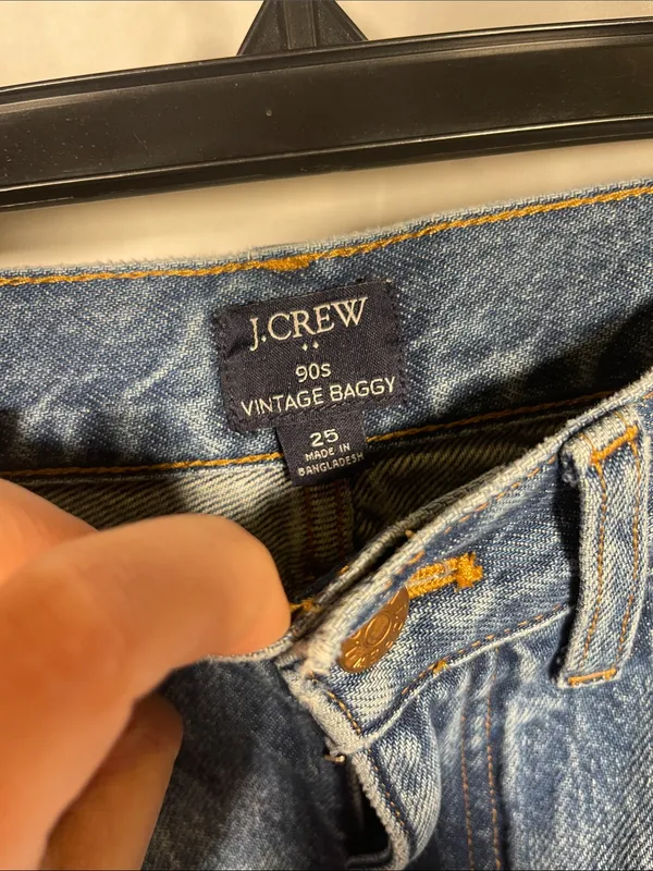 J. Crew Womens 90s Vintage Baggy Jeans 25 Bx737 - Image 3