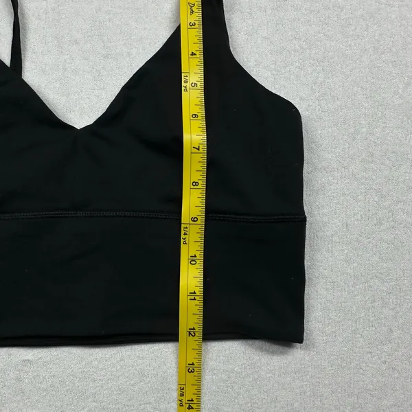 Lululemon Black Longline Sports Bra Strappy Back Women’s Small Medium - Image 5