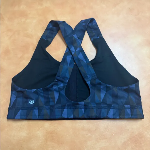Lululemon Athletica Geometric Navy Sports Bra - Image 2