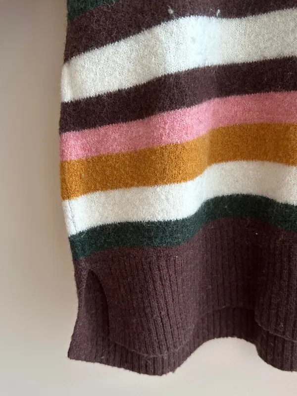 Madewell Women’s Payton Sweater Balloon Sleeve Stripe Cozy Wool Blend, Large - Image 11