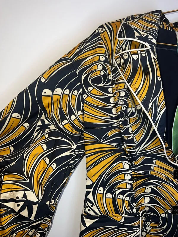 Farm Rio Toucan Spirals Blazer NWT Off White Tropical Print Jacket‎ S - Image 11