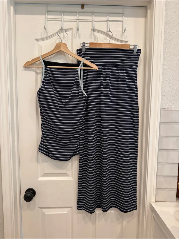 OGL stripe skirt set Blue - Image 3