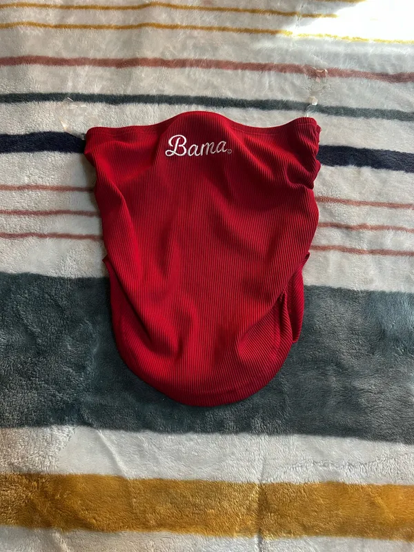 Bama scrunch strapless crop top Red Size XS - Image 4