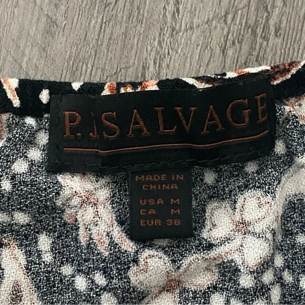 P.J. Salvage Paisley Button Front Top Soft Medium Loungewear - Image 3