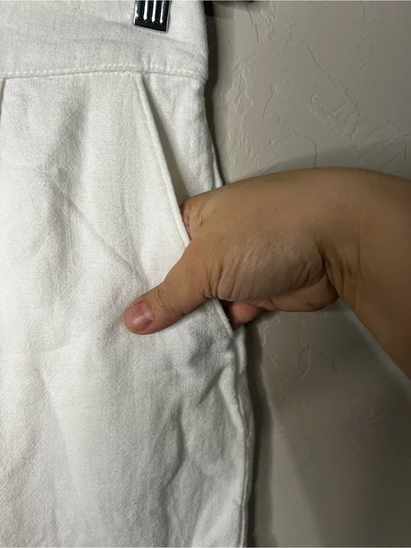 Abercrombie & Fitch White Linen‎ Viscose Pull On Lined Summer Shorts - Image 4