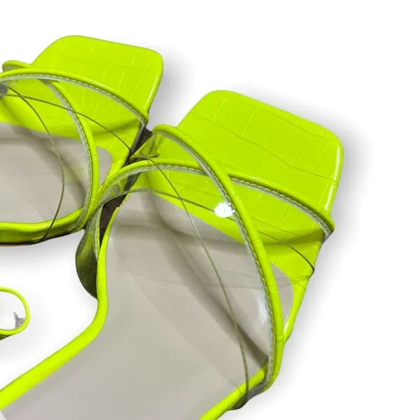 PrettyLittleThing Strappy Heels Neon Size 8 - Image 5