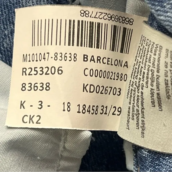 Mavi Barcelona High Rise Wide Leg Womens Size 31 Blue Denim Jean‎ *TINY FLAW - Image 4