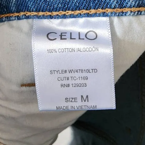 Cello Rip Tide Light Wash High Rise Frayed Hem Denim Shortie Shorts NEW - Image 11