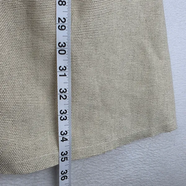 Banana Republic Beige Cotton Linen Peplum Sleeveless Dress Pockets Size 6 - Image 15