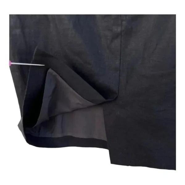 J.Crew Womens Size 6‎ Black Linen Blend Classic Pencil Skirt Lined​​ - Image 3