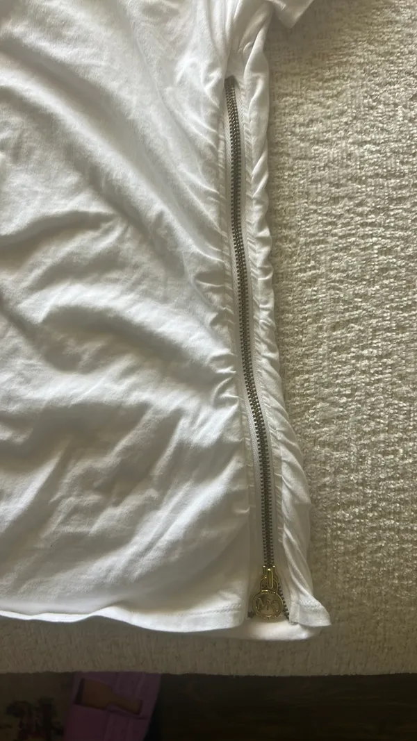 Michael Kors Side Zipper Ruched Tee - Image 3