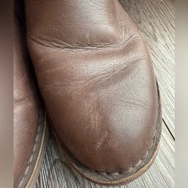 UGG Leather Ankle Boots Brown Side Zip Shearling Lined Comfort Size‎ 8 - Image 5