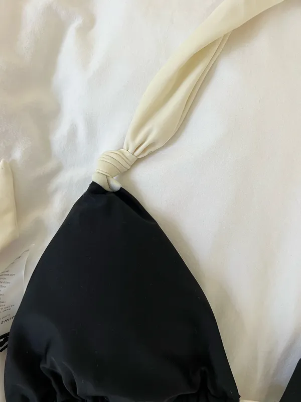 White Fox Mosman Bikini Top Black/White - Image 5