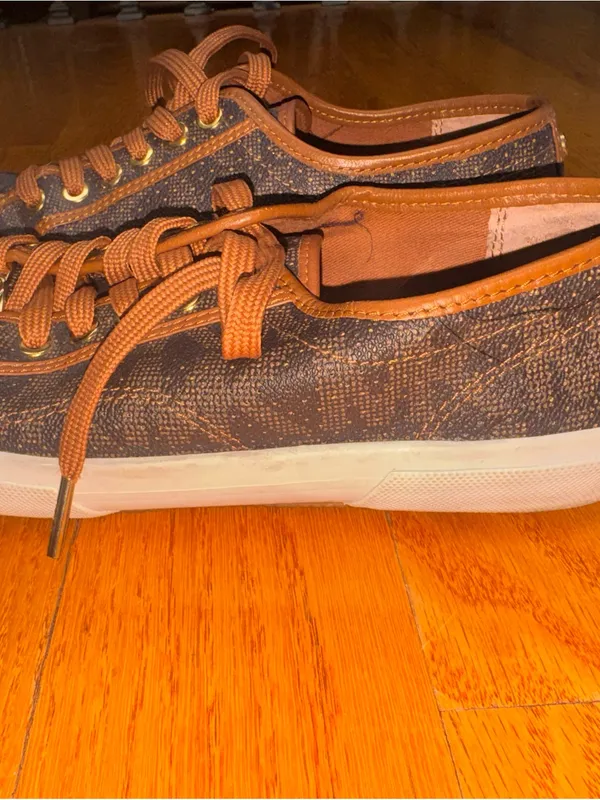 Michael Kors Brown and Tan women’s Fashion Sneakers - Image 3