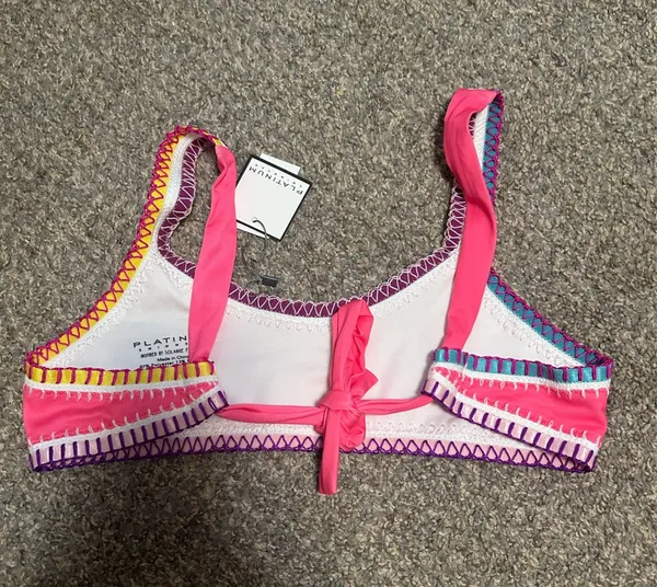 Platinum swimwear pink bikini top - Image 2