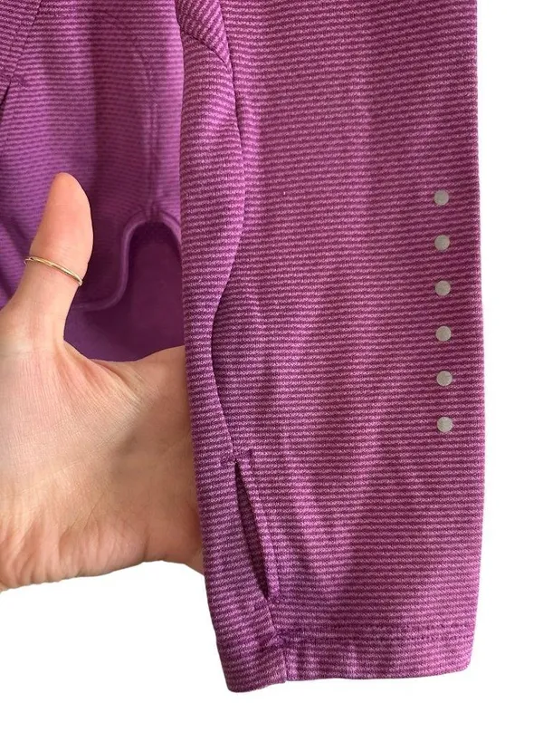 Running Purple Mock Neck Long Sleeve Active Shirt Size Medium - Image 6