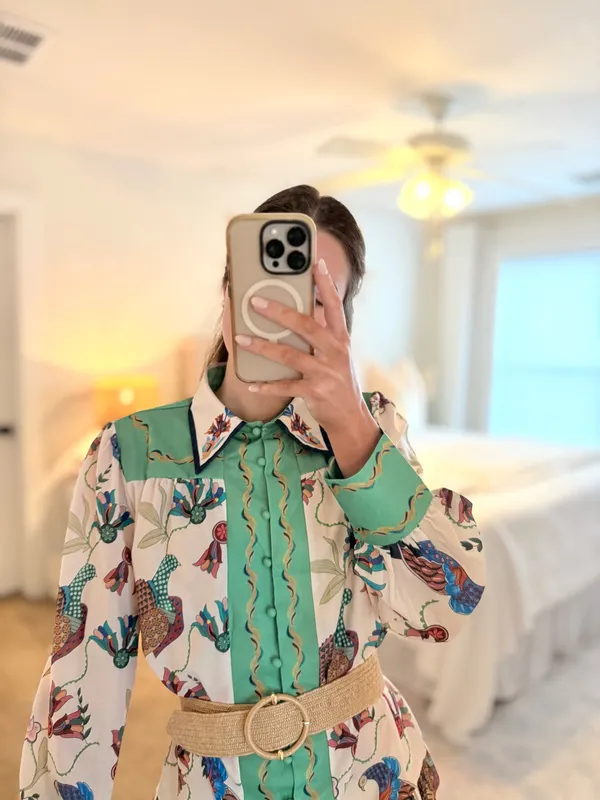 Green Floral Dress - Image 2