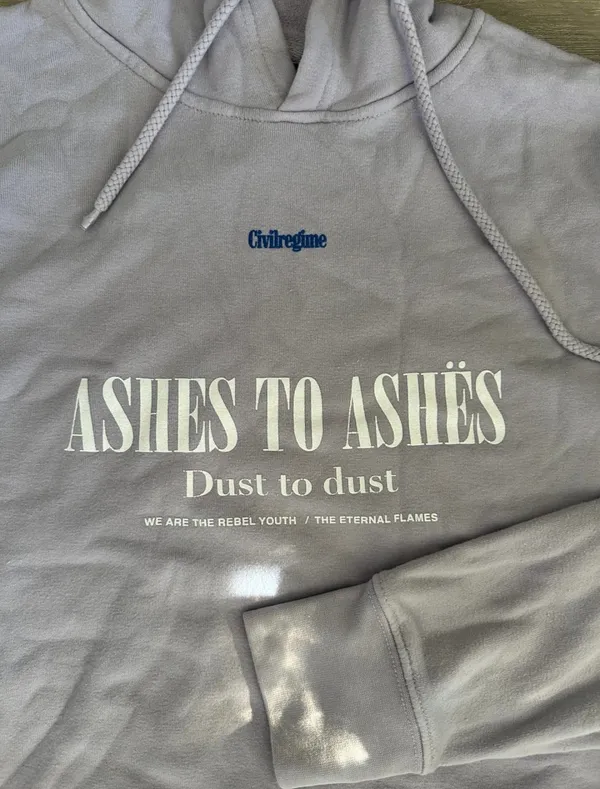 Civil Regime "Ashes to Ashes" Hoodie - Lavender - Size Medium - Image 2