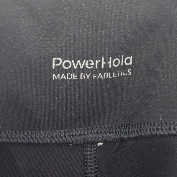Fabletics PowerHold High Waisted Compression Leggings Black Women 7/8 Length - Image 8