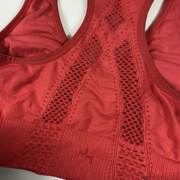 Joy Lab Sports Bra Womens Small Red Seamless Racerback‎ Padded Athletic Gym - Image 8