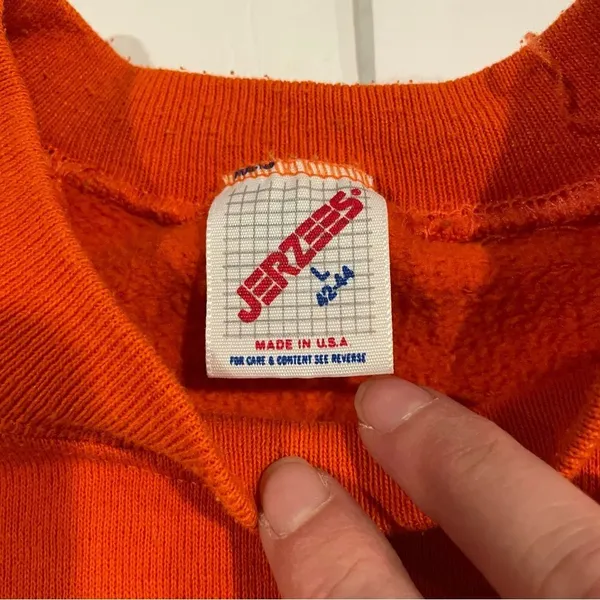 Vintage orange spooky Halloween 👻 cozy soft sweatshirt 80’s-90’s Jerzees - Image 4