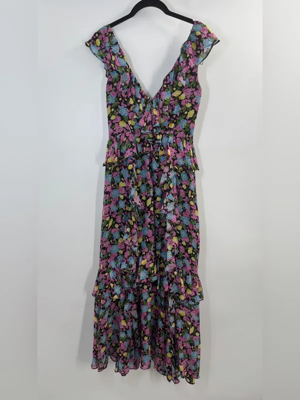 AMUR Evita Floral Ruffle Maxi - Image 11