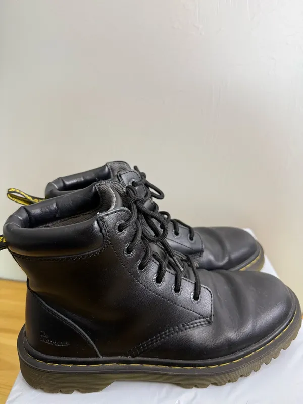 Dr. Martens Cartor Leather Lace Up High Top Boot Combat Workwear Black Unisex W9M8 - Image 3