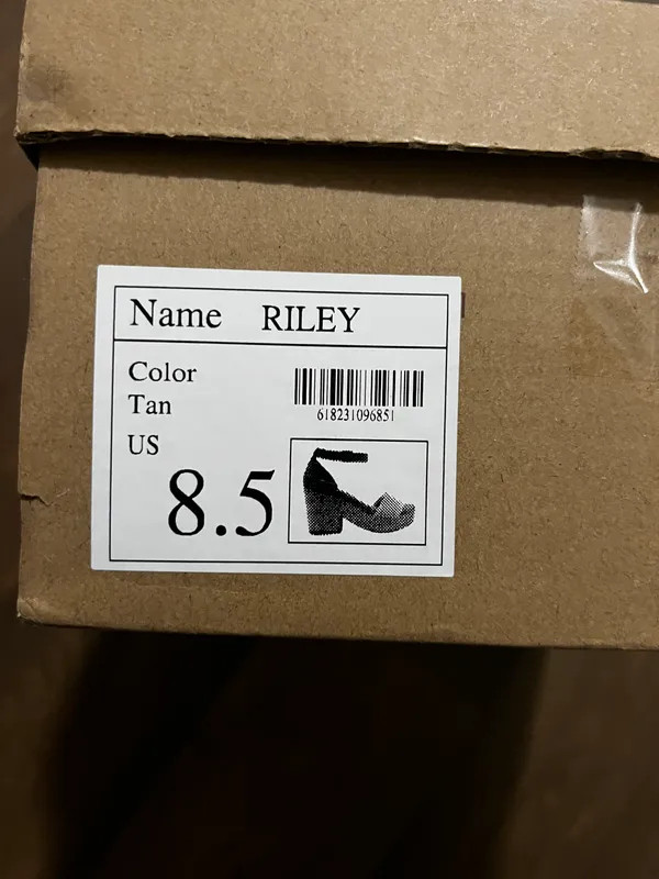 Riley Wedges Tan Size 8.5 - Image 3