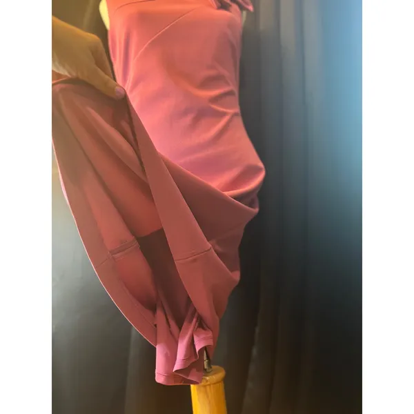 Betsey Johnson Pink Bow Shoulder Asymmetrical Sheath Dress Size 2 - Image 3