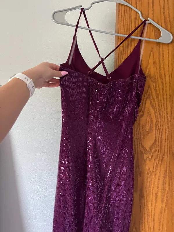 Lulus Purple Sequin Mini Dress - Image 2