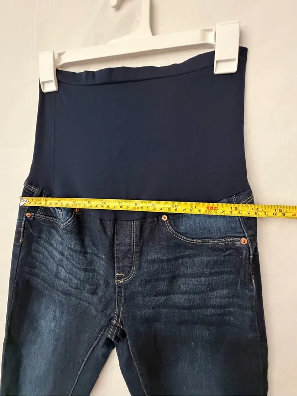 Bella Vida Maternity Dark Wash Skinny Capri Jeans Size M (A808) - Image 5