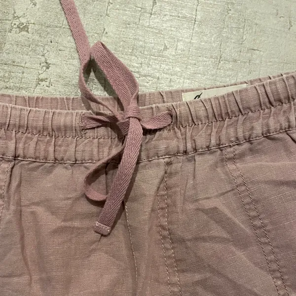 Cosmic Blue Love Purple Linen Drawstring Shorts - Image 3