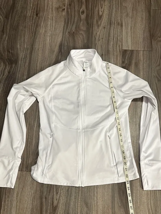 Asics White Zip-Up Athletic Jacket - Image 9