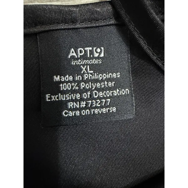 APT. 9‎ Intimates Chemise XL Black Side Slit Adjustable Straps Whimsigoth Slip - Image 6