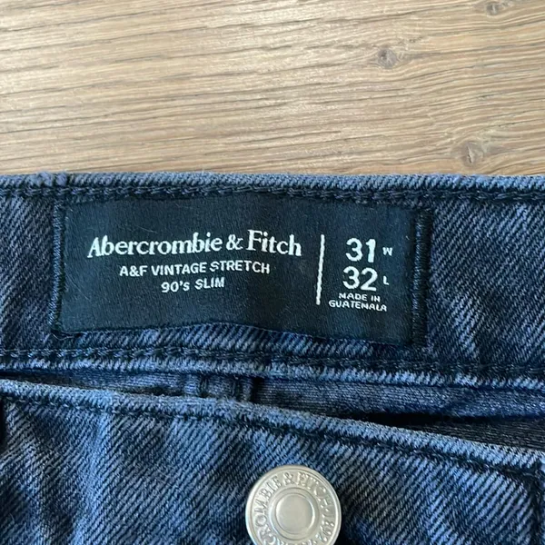 Abercrombie & Fitch Vintage Stretch 90's Slim Jeans Size 31X32 - Image 4
