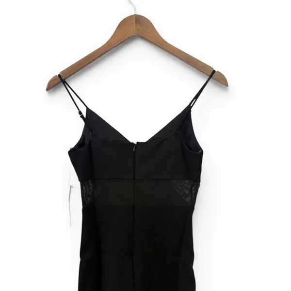 Lulus Black Spaghetti Strap V-Neck Mini Dress with Cut-Out Mesh size XS NWT - Image 7
