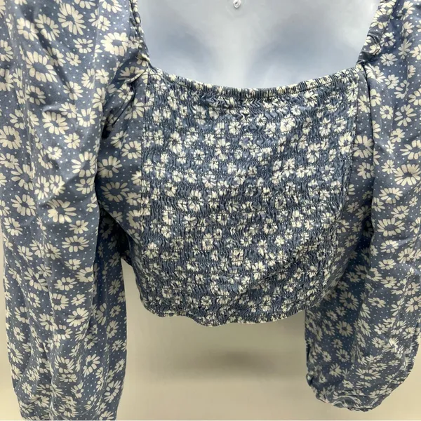 Wild Fable White Puff Sleeve Crop Blouse - Image 8