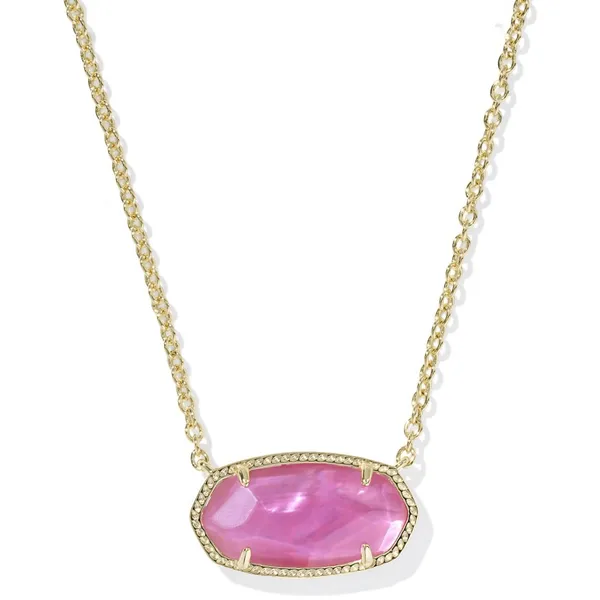 Kendra Scott Elisa Gold Statement Short Pendant Necklace Azalea Illusion - Image 2