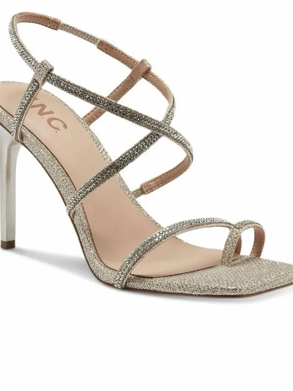 INC International Concepts Glitter Gold Strappy Square-Toe Sandals - Image 10
