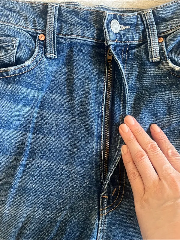 MOTHER "High Waisted Study Hover" Straight Jeans Peaches & Scream‎ Size 28 - Image 7