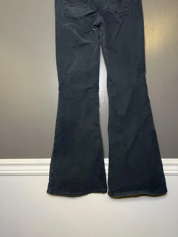 American Eagle Outfitters Pants Womens 0 Gray Hi-Rise Flare Corduroy Stretch - Image 7